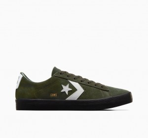 Converse CONS PL Vulc Pro Velúr Zöld Fehér Fekete | 624SJHNEP