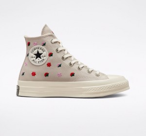 Converse Chuck 70 Floral Embroidery Desert Sand / Egret | 135YSDKHA