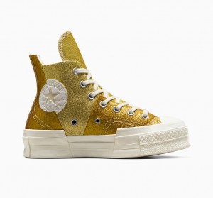 Converse Chuck 70 Plus Glitter Fehér Sötétarany | 420STCHOA