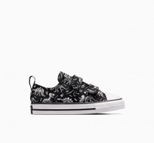 Converse Chuck Taylor All Star Easy-On Dinos Fekete Fehér Fehér | 038LUOQFS