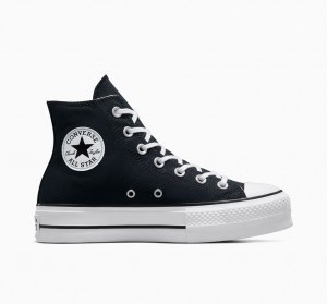 Converse Chuck Taylor All Star Lift Platform Fekete Fehér Fehér | 780IHVLJT