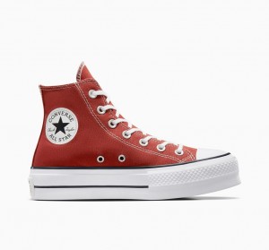 Converse Chuck Taylor All Star Lift Platform Piros Fehér Fekete | 054FOAINW