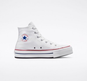 Converse Chuck Taylor All Star Lift Platform Fehér Sötétkék | 985LYFSDN