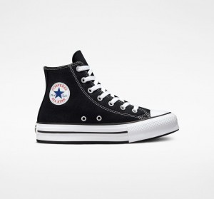 Converse Chuck Taylor All Star Lift Platform Fekete Fehér Fekete | 467YNDLFW