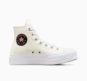 Converse Chuck Taylor All Star Lift Platform Alchemy Embroidery Fekete Rózsaszín | 958RAHWNJ