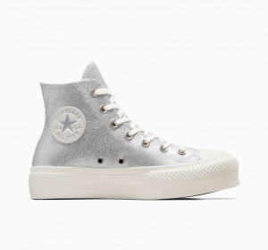 Converse Chuck Taylor All Star Lift Platform Glitter Titán | 369NJTCDF