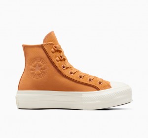 Converse Chuck Taylor All Star Lift Platform Velúr Tiger Moth / Tawny Owl / Egret | 710GALSFD