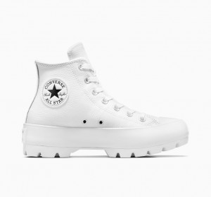 Converse Chuck Taylor All Star Lugged Bőr Fehér Fekete Fehér | 675WLJQUT