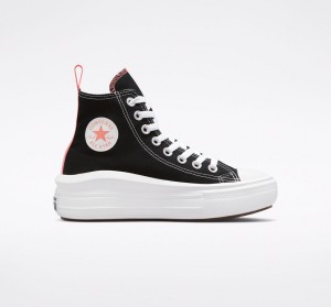 Converse Chuck Taylor All Star Move Platform Fekete Rózsaszín Fehér | 549UQWSBX