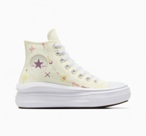 Converse Chuck Taylor All Star Move Platform Alchemy Embroidery Fehér | 241ZXKJLM