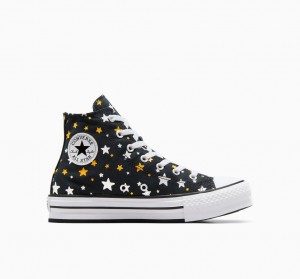 Converse Chuck Taylor All Star Platform Lift Sparkle Fekete Titán Arany | 436HNQTLG