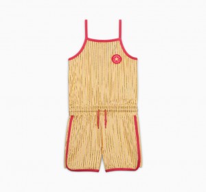 Converse Converse Shine Printed Romper Sunny Oasis | 964SQHPRE