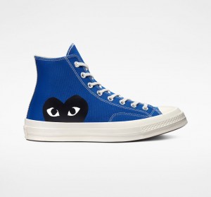 Converse Converse x Comme des Garçons PLAY Chuck 70 Kék Fekete | 678JXWFDY