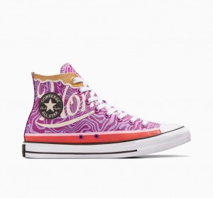 Converse Converse x Wonka Chuck Taylor All Star Swirl Lila Fehér Fekete | 429BFHRJE