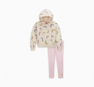 Converse Rainbow Hoodie & Leggings Set Rózsaszín | 250GLQTVM