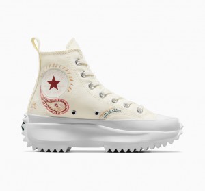 Converse Run Star Hike Platform Crafted Piros Fehér | 290JUMWST