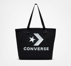 Converse Star Chevron Tote Fekete Fehér | 745HYTLCM