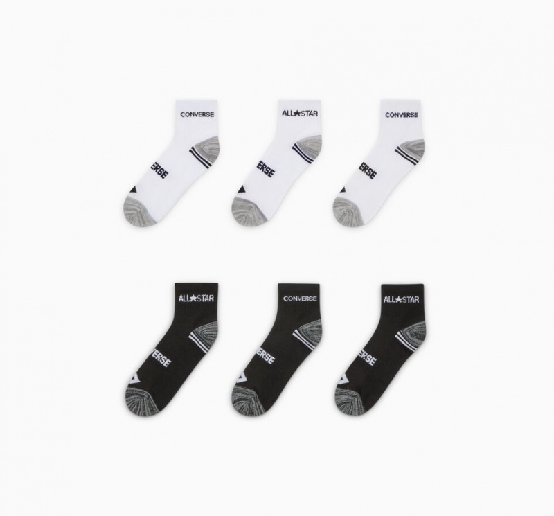 Converse All Star 6-Pack Ankle Socks Fehér Fekete | 678AUGDIW