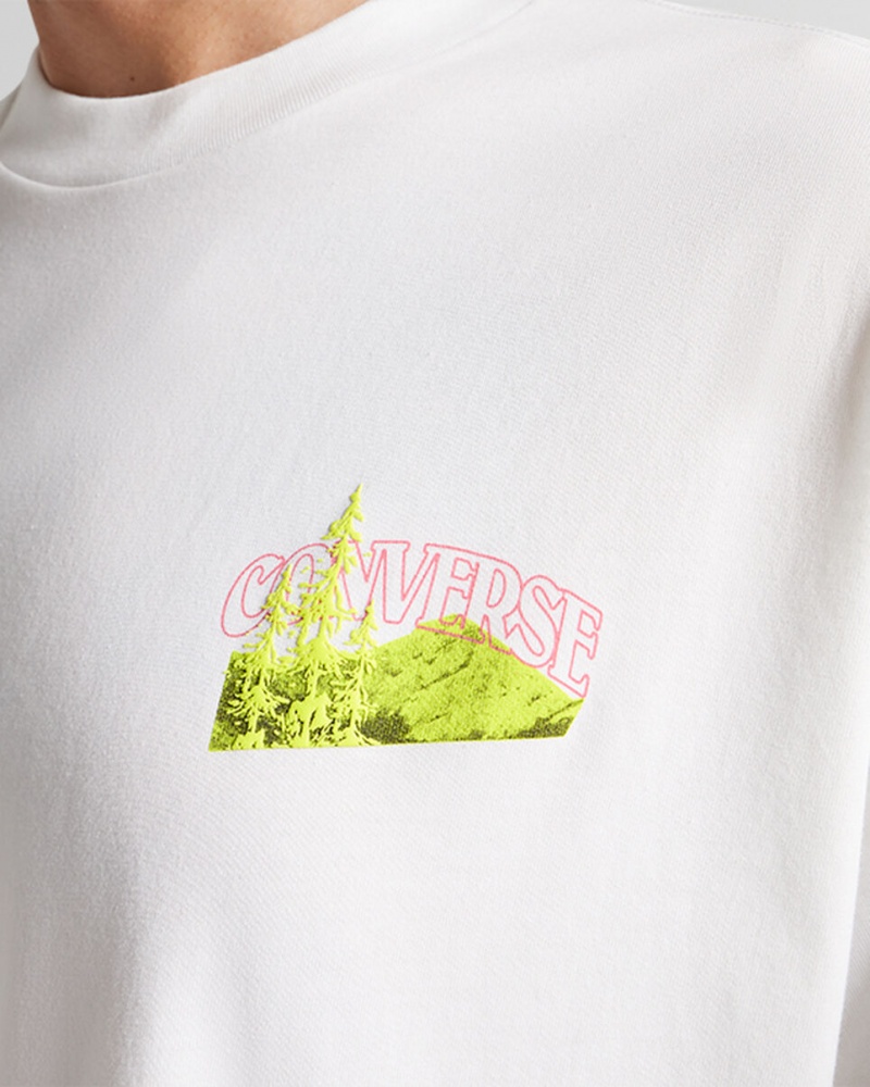 Converse All Star Mountain Remix T-Shirt Fehér | 754WRFTHI