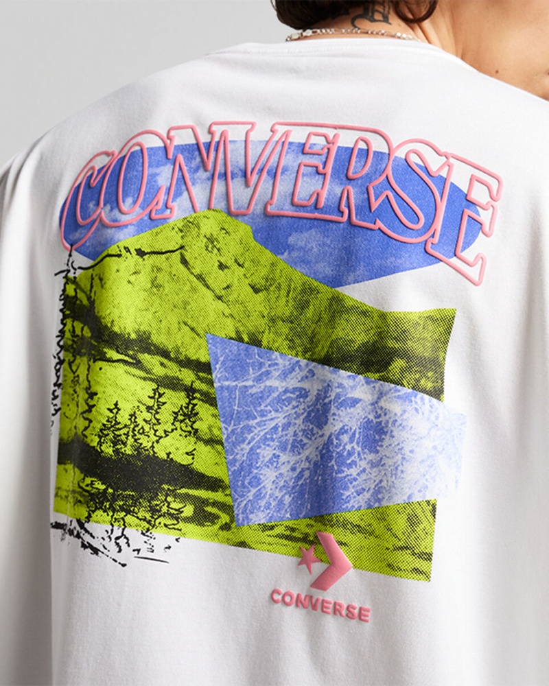 Converse All Star Mountain Remix T-Shirt Fehér | 754WRFTHI