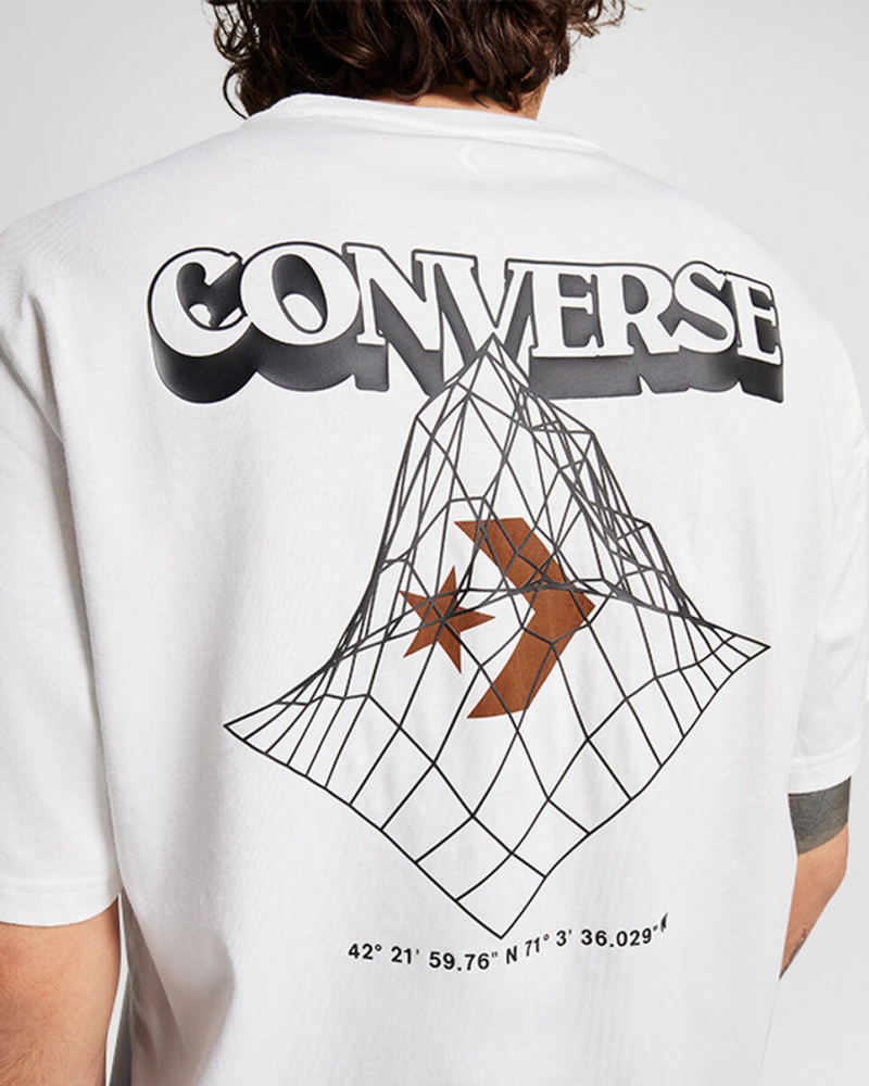 Converse All Star Mountain T-Shirt Fehér | 605RVCYUL