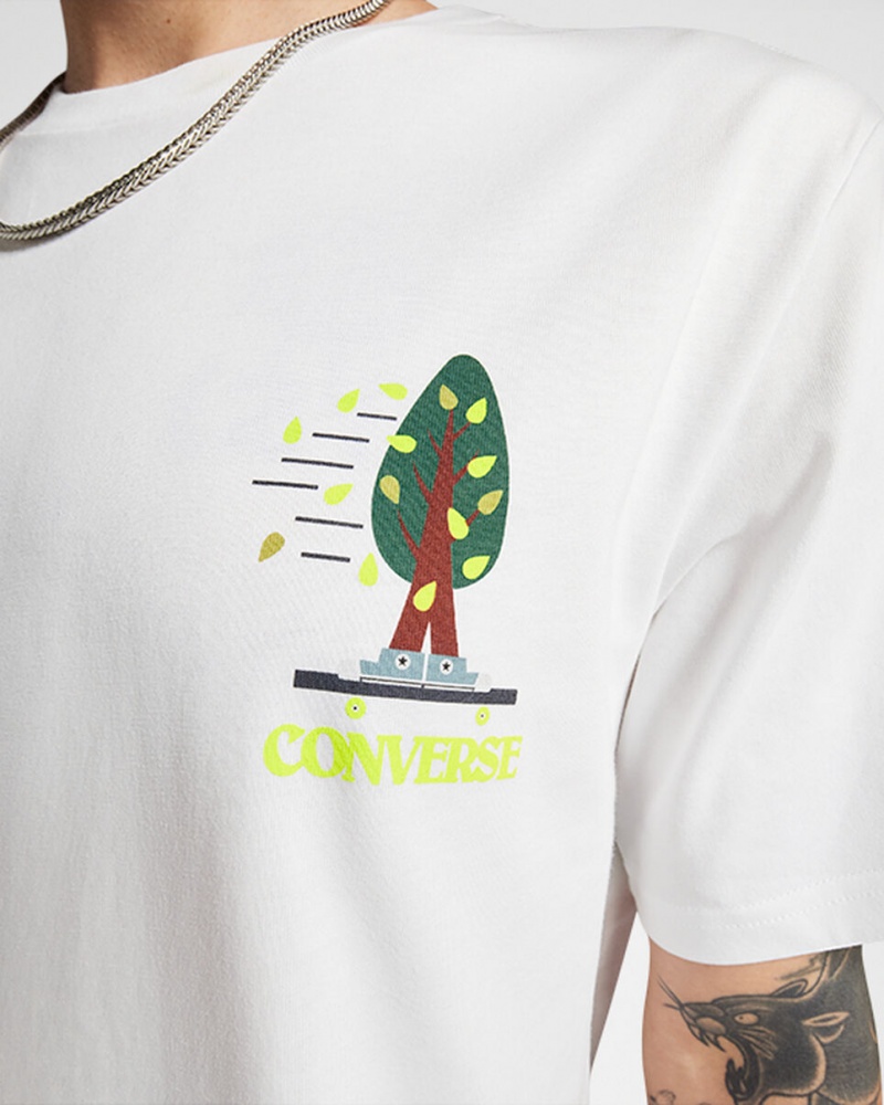 Converse All Star Tree T-shirt Fehér | 746PSJTMO