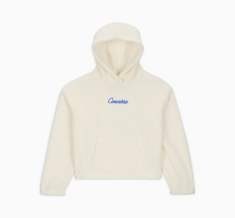 Converse Bordázott Sherpa Fleece Hoodie Egret | 630IJYXGA