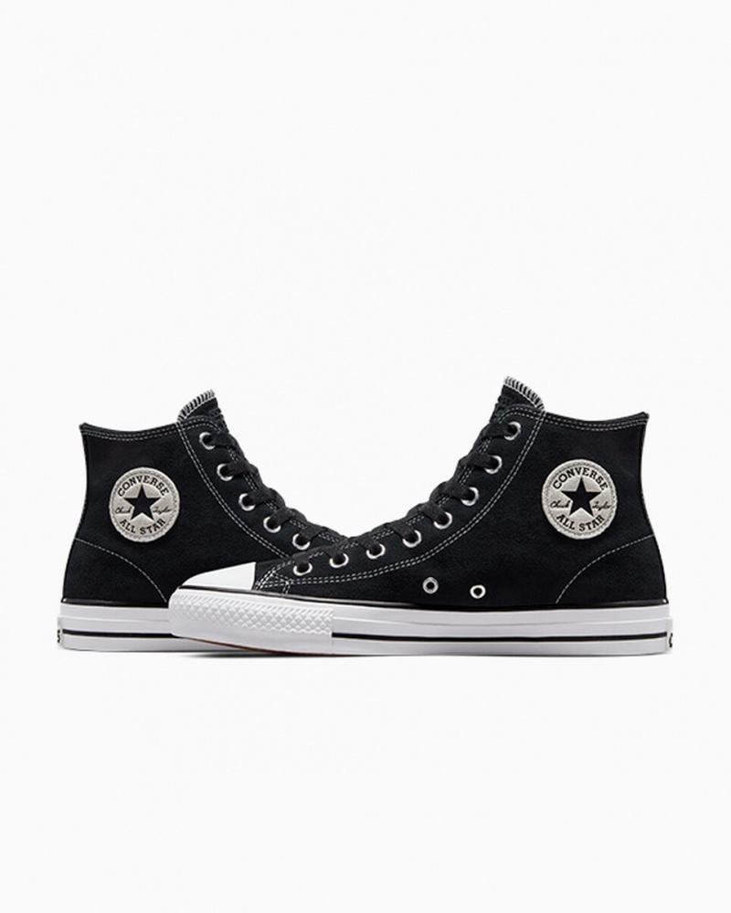 Converse CONS Chuck Taylor All Star Pro Velúr Fekete Fekete Fehér | 980NIVCOL