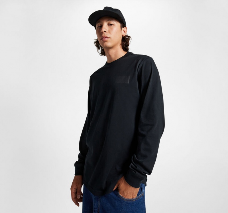 Converse CONS Long Sleeve T-Shirt Fekete | 052NEOSVD