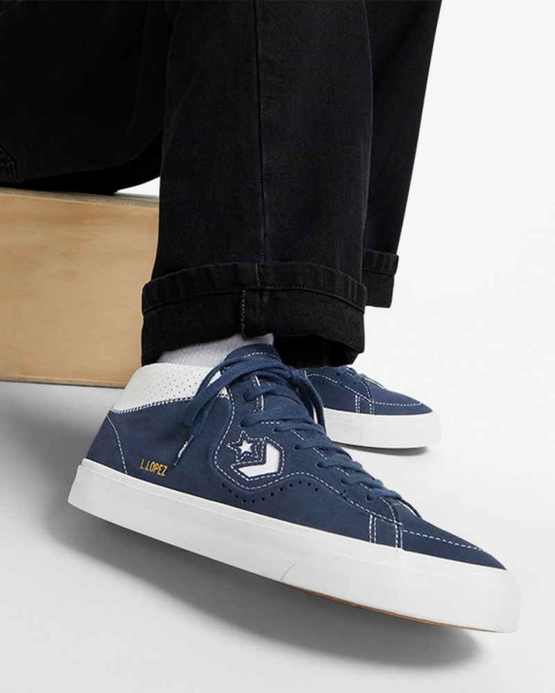 Converse CONS Louie Lopez Pro Velúr Sötétkék Fehér Sötétkék | 108EHTIRN