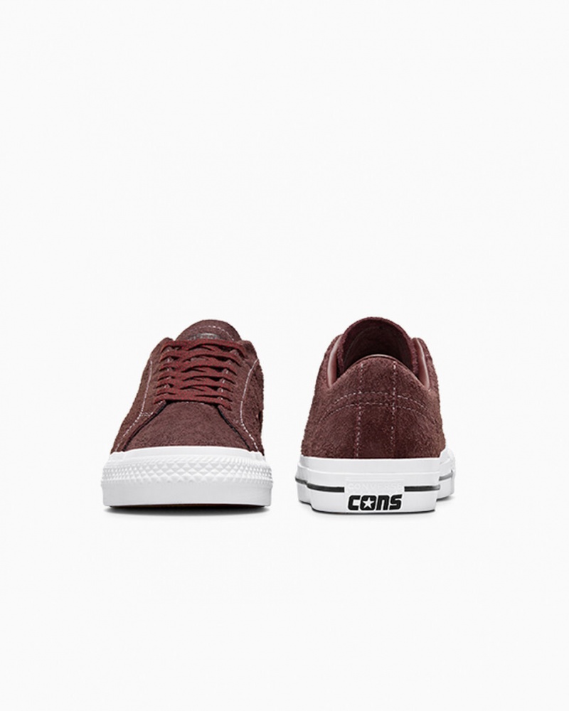 Converse CONS One Star Pro Barna Fehér Piros | 659VDLQSB