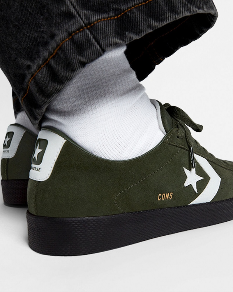 Converse CONS PL Vulc Pro Velúr Zöld Fehér Fekete | 624SJHNEP