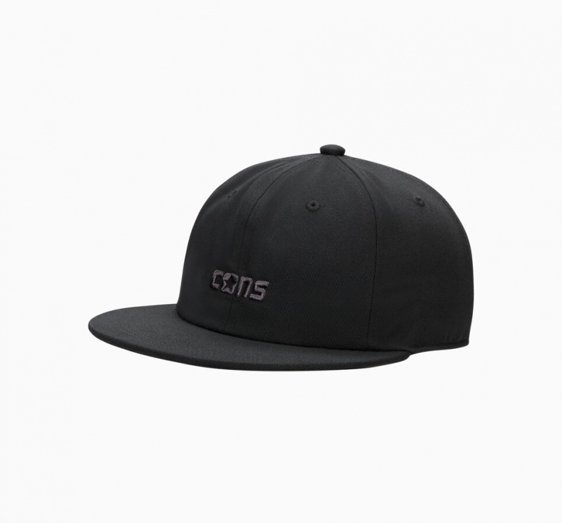 Converse CONS Six Panel Baseball Hat Fekete | 681HWDQOJ