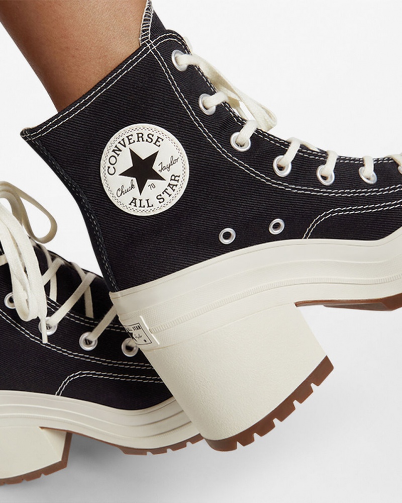 Converse Chuck 70 De Luxe Heel Fekete | 126KNORMF