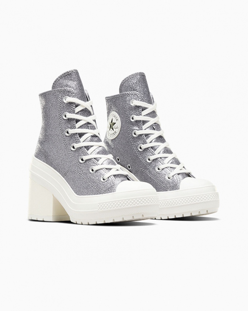 Converse Chuck 70 De Luxe Heel Glitter Fekete | 259MLTYKO