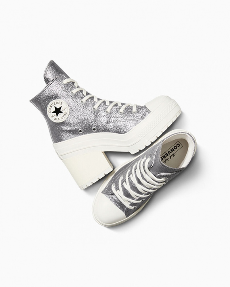 Converse Chuck 70 De Luxe Heel Glitter Fekete | 259MLTYKO