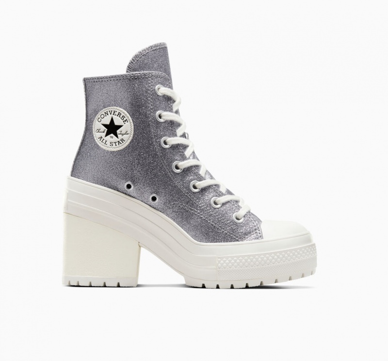 Converse Chuck 70 De Luxe Heel Glitter Fekete | 259MLTYKO