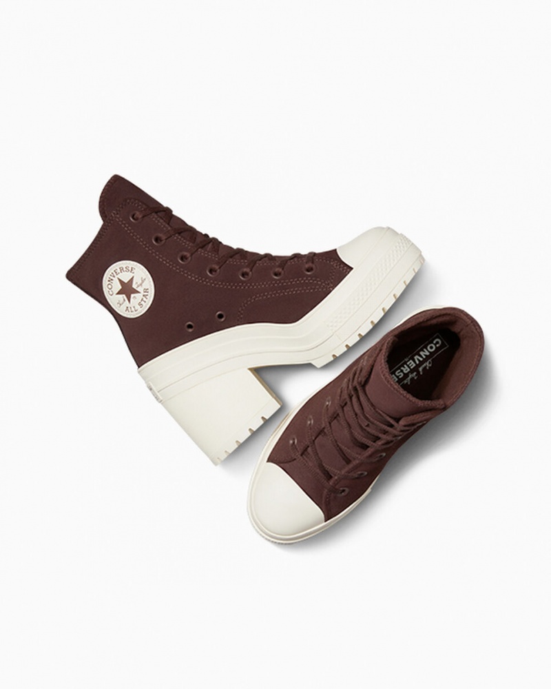 Converse Chuck 70 De Luxe Heel Velúr Barna | 403KNHTYD