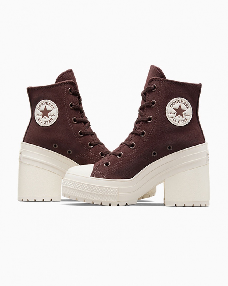 Converse Chuck 70 De Luxe Heel Velúr Barna | 403KNHTYD