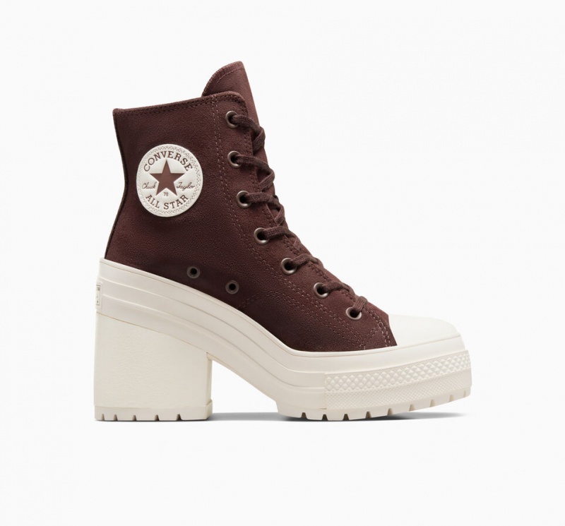 Converse Chuck 70 De Luxe Heel Velúr Barna | 403KNHTYD