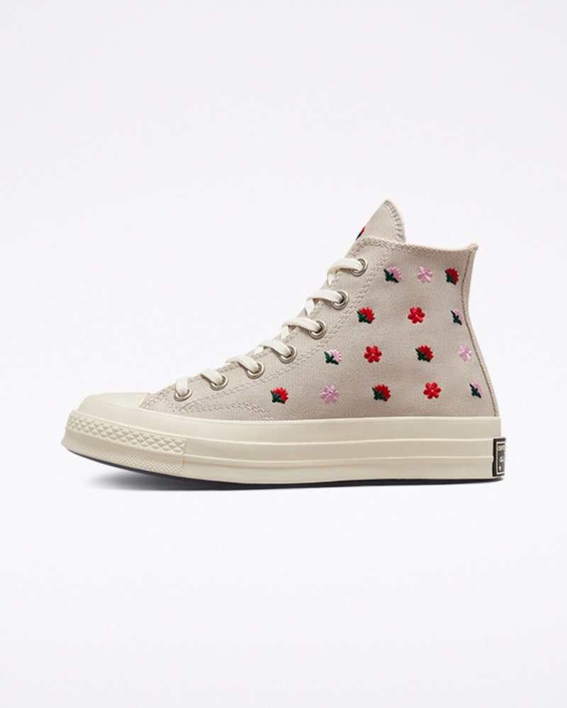 Converse Chuck 70 Floral Embroidery Desert Sand / Egret | 135YSDKHA