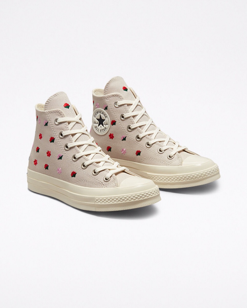 Converse Chuck 70 Floral Embroidery Desert Sand / Egret | 135YSDKHA