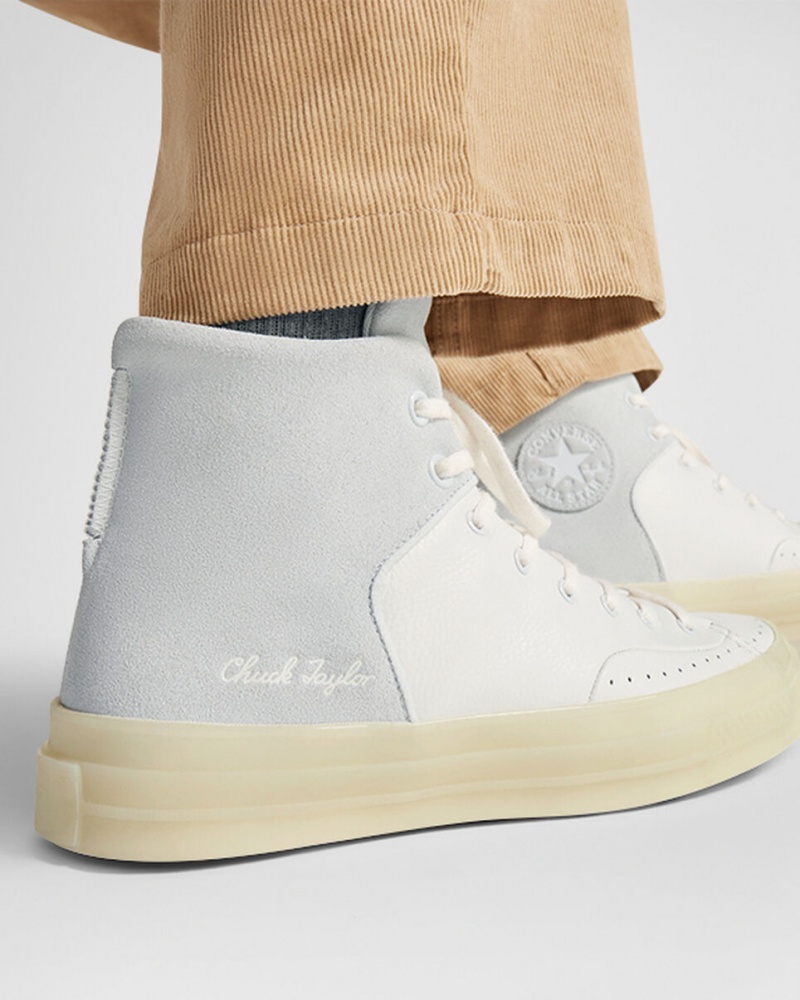 Converse Chuck 70 Marquis Bőr Fehér Szürke | 369OXTSDA