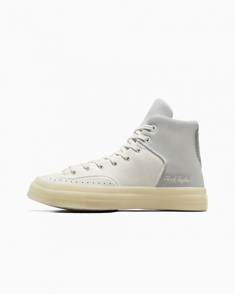 Converse Chuck 70 Marquis Bőr Fehér Szürke | 369OXTSDA