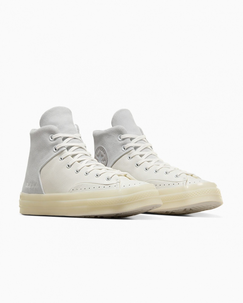 Converse Chuck 70 Marquis Bőr Fehér Szürke | 369OXTSDA