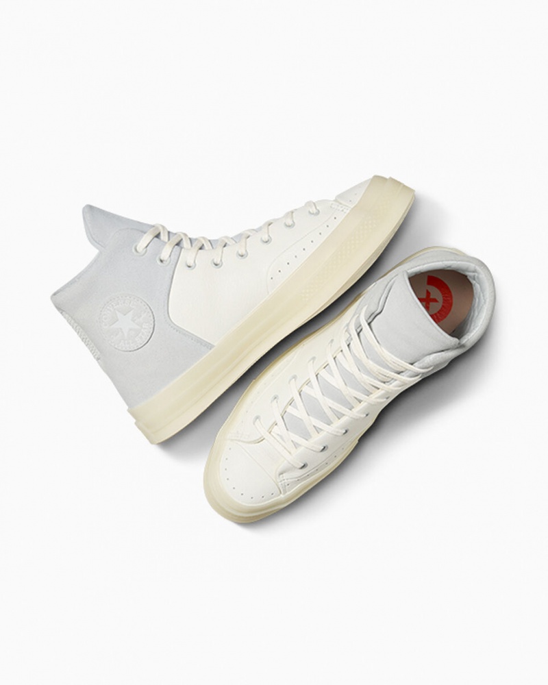 Converse Chuck 70 Marquis Bőr Fehér Szürke | 369OXTSDA