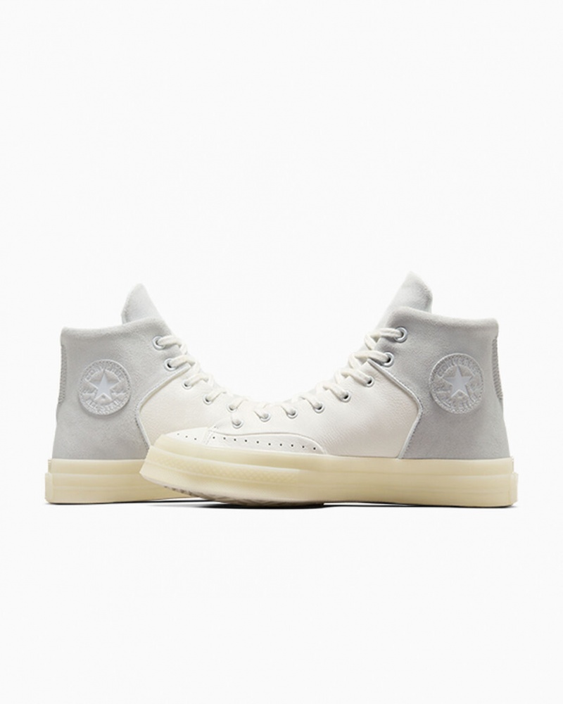 Converse Chuck 70 Marquis Bőr Fehér Szürke | 369OXTSDA