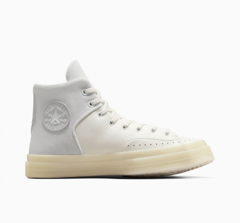 Converse Chuck 70 Marquis Bőr Fehér Szürke | 369OXTSDA