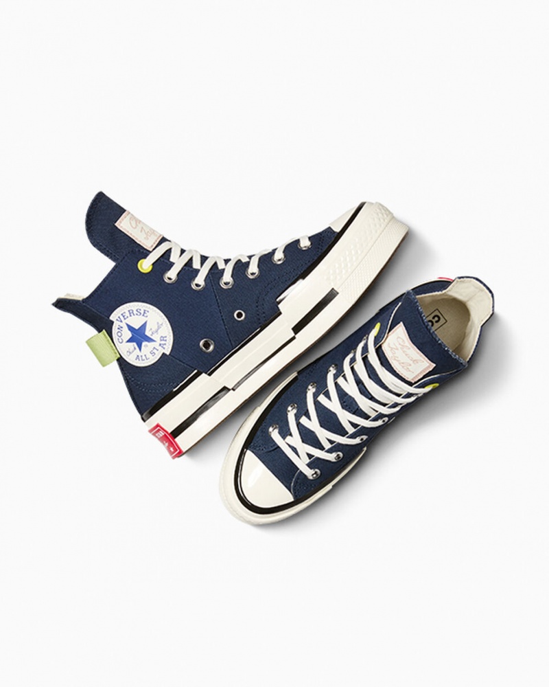 Converse Chuck 70 Plus Heel Loop Sötétkék Fekete | 429MFVJIN