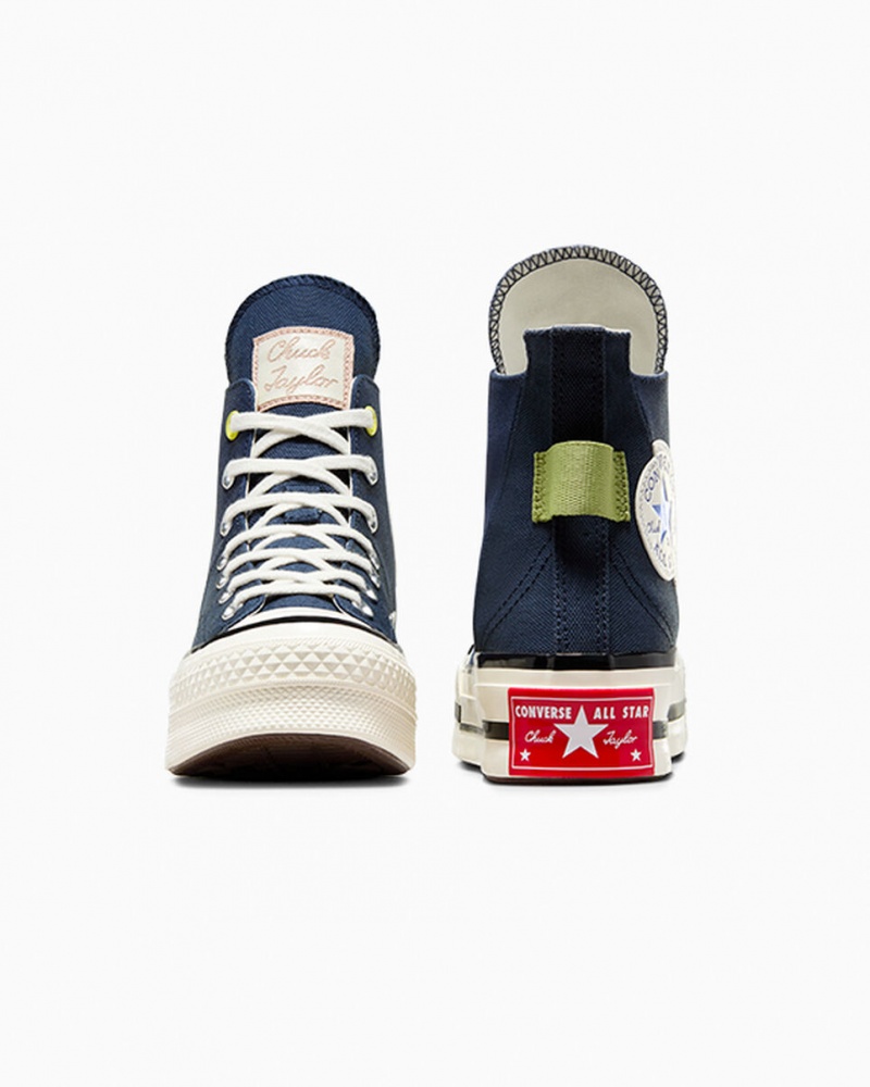 Converse Chuck 70 Plus Heel Loop Sötétkék Fekete | 930DMLAYC